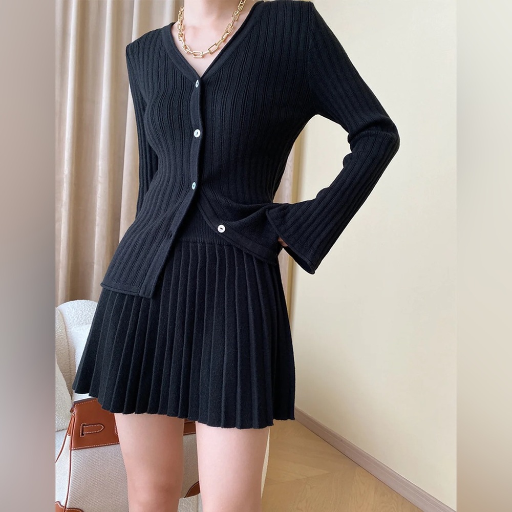 Commense Sweater and Skirt Set